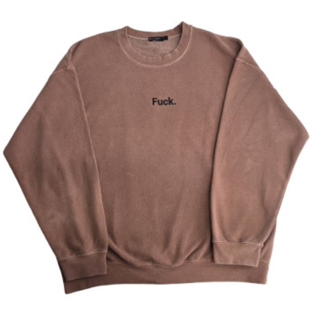 Nasty Gal Brown FUC* Sweatshirt XL